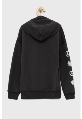Abercrombie & Fitch Детски суичър в сиво с качулка с изчистен дизайн - Pepit.bg