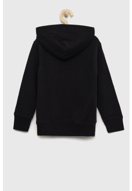 Abercrombie & Fitch Детски суичър в тъмносиньо с качулка с изчистен дизайн - Pepit.bg