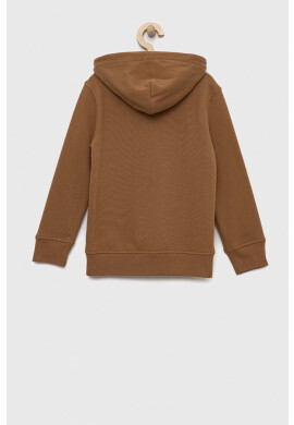 Abercrombie & Fitch Детски суичър в зелено с качулка с изчистен дизайн - Pepit.bg