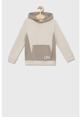 Abercrombie & Fitch Детски суичър в бежово с принт - Pepit.bg