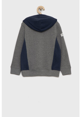 Abercrombie & Fitch Детски суичър в сиво с качулка с изчистен дизайн - Pepit.bg