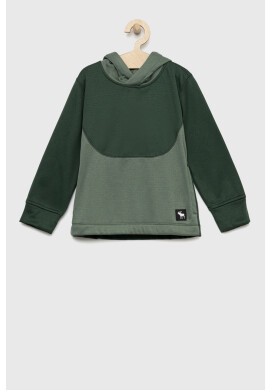 Abercrombie & Fitch Детски суичър в зелено с изчистен дизайн - Pepit.bg