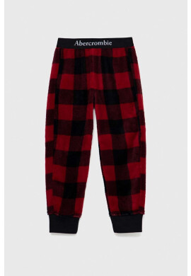 Abercrombie & Fitch Детско долнище на пижама в червено с десен - Pepit.bg