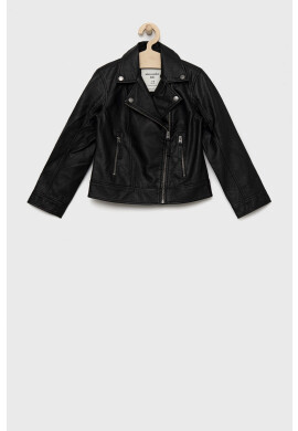 Abercrombie & Fitch Детско рокерско яке в черно - Pepit.bg