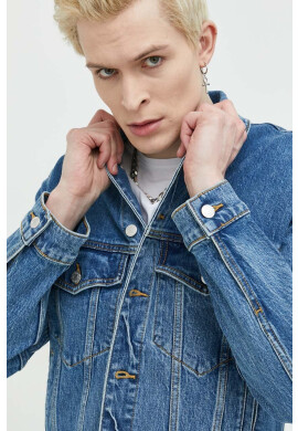 Abercrombie & Fitch Дънково яке в синьо с преходна изолация с уголемена кройка - Pepit.bg
