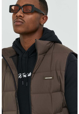 Abercrombie & Fitch Елек мъжки в кафяво с преходна изолация - Pepit.bg