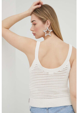 Abercrombie & Fitch Памучен топ в бежово - Pepit.bg