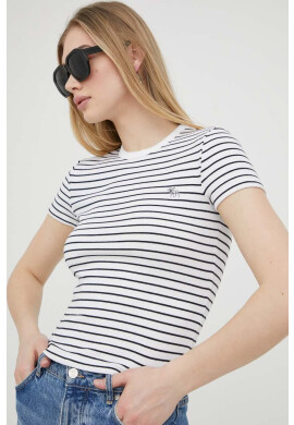 Abercrombie & Fitch Памучна блуза в бяло - Pepit.bg