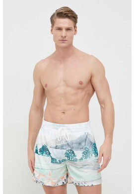 Abercrombie & Fitch Плувни шорти в бяло - Pepit.bg