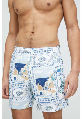 Abercrombie & Fitch Плувни шорти в синьо - Pepit.bg
