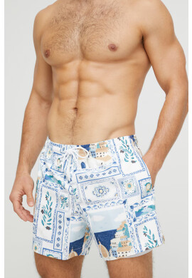 Abercrombie & Fitch Плувни шорти в бяло - Pepit.bg