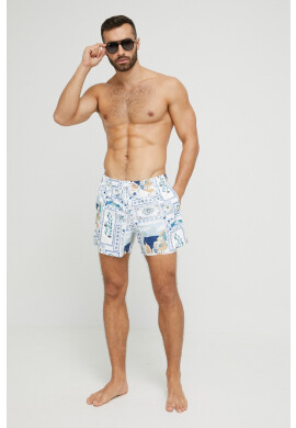Abercrombie & Fitch Плувни шорти в бяло - Pepit.bg