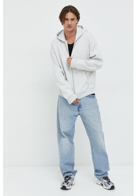 Abercrombie & Fitch Суичър в сиво с качулка меланж на - Pepit.bg