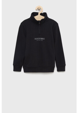 Abercrombie & Fitch Суичър в черно с изчистен дизайн - Pepit.bg