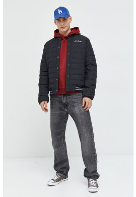 Abercrombie & Fitch Суичър в бордо с качулка с принт - Pepit.bg