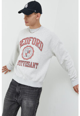 Abercrombie & Fitch Суичър в сиво с принт - Pepit.bg