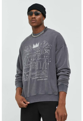 Abercrombie & Fitch Суичър в сиво с десен - Pepit.bg