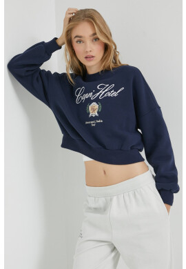 Abercrombie & Fitch Суичър в тъмносиньо с апликация - Pepit.bg