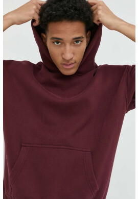 Abercrombie & Fitch Суичър в розово с качулка с изчистен дизайн - Pepit.bg