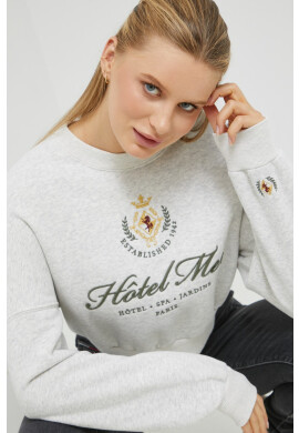 Abercrombie & Fitch Суичър в сиво с апликация - Pepit.bg