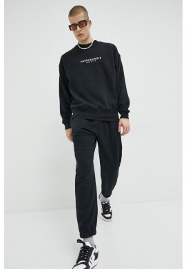 Abercrombie & Fitch Суичър в черно с апликация - Pepit.bg