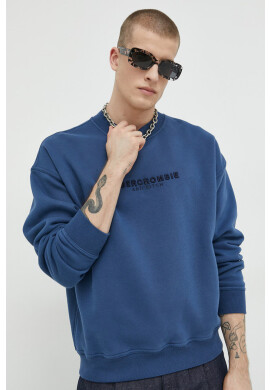 Abercrombie & Fitch Суичър в тъмносиньо с апликация - Pepit.bg