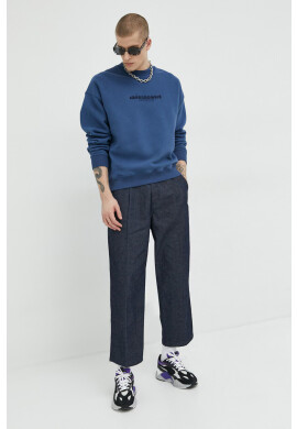 Abercrombie & Fitch Суичър в тъмносиньо с апликация - Pepit.bg
