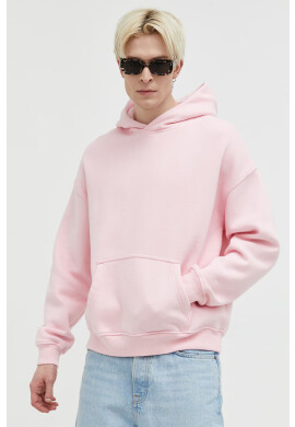 Abercrombie & Fitch Суичър в розово с качулка с изчистен дизайн - Pepit.bg