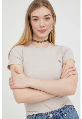Abercrombie & Fitch Тениска в бежово - Pepit.bg