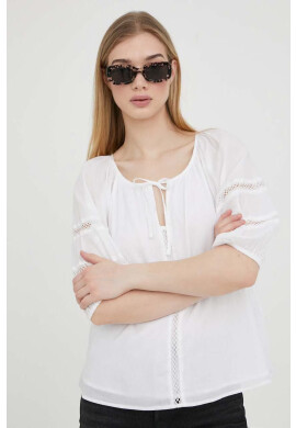 Abercrombie & Fitch Тениска в бяло - Pepit.bg