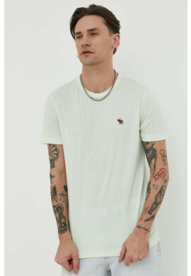 Abercrombie & Fitch Тениска в зелено с изчистен дизайн - Pepit.bg