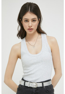 Abercrombie & Fitch Топ дамски в сиво - Pepit.bg