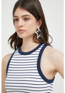 Abercrombie & Fitch Топ дамски в тъмносиньо - Pepit.bg