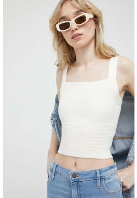Abercrombie & Fitch Топ дамски в бяло - Pepit.bg