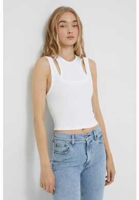 Abercrombie & Fitch Топ дамски в бяло - Pepit.bg