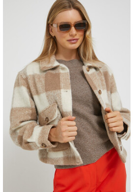 Abercrombie & Fitch Яке с вълна в бежово - Pepit.bg