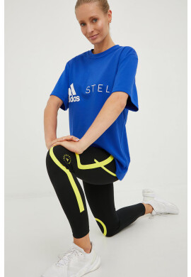 adidas by Stella McCartney Клин за бягане в черно с принт - Pepit.bg