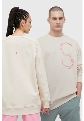 adidas by Stella McCartney Памучен суичър в бежово с принт - Pepit.bg
