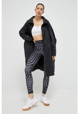 adidas by Stella McCartney Парка дамска в черно с преходна изолация с уголемена кройка - Pepit.bg