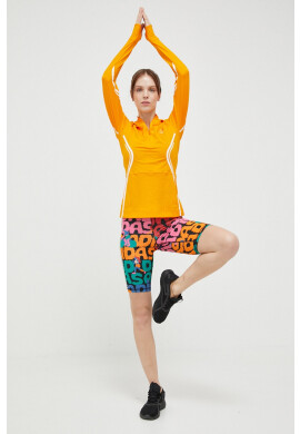adidas by Stella McCartney Суичър за джогинг TruePace в жълто с качулка с принт - Pepit.bg