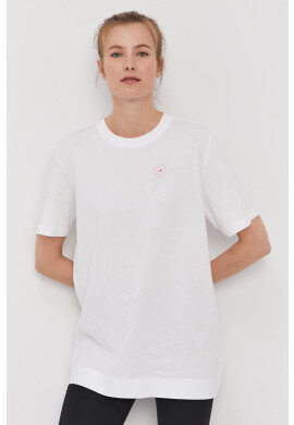 adidas by Stella McCartney Тениска GL5268 дамска в бяло - Pepit.bg