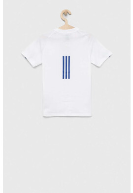 adidas Детска памучна тениска B D4GMDY в бяло с принт - Pepit.bg