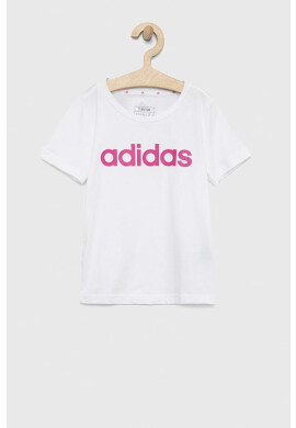 adidas Детска памучна тениска G LIN в бяло - Pepit.bg