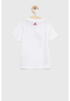 adidas Детска памучна тениска G LIN в бяло - Pepit.bg