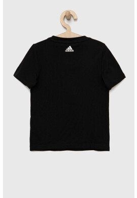 adidas Детска памучна тениска G LIN в черно - Pepit.bg