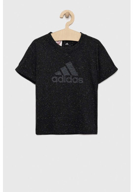 adidas Детска тениска G FI BL в сиво с десен - Pepit.bg