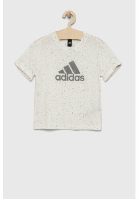 adidas Детска тениска G FI BL в бежово с принт - Pepit.bg