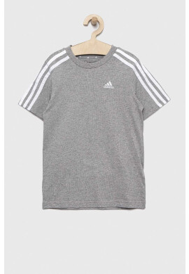 adidas Детска тениска U 3S в сиво с изчистен дизайн - Pepit.bg