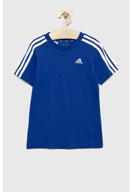 adidas Детска тениска U 3S в синьо с изчистен дизайн - Pepit.bg