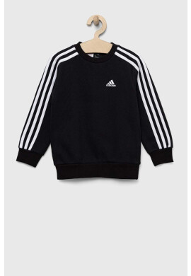 adidas Детски суичър LK 3S FL в черно с апликация - Pepit.bg